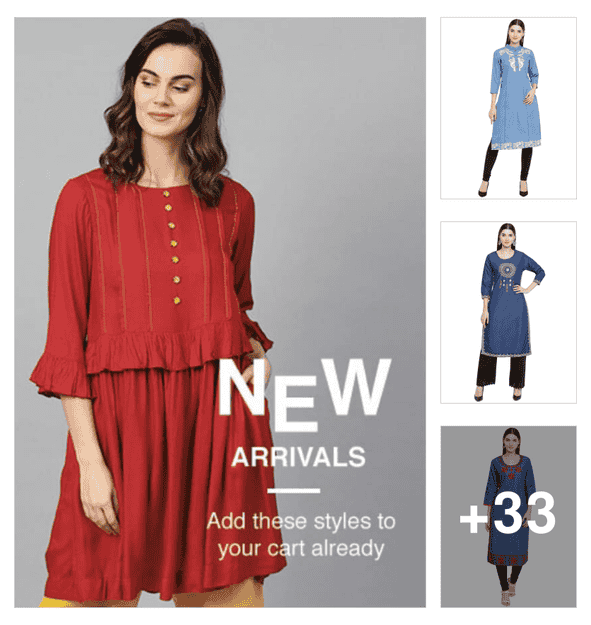 kurti tops for jeans