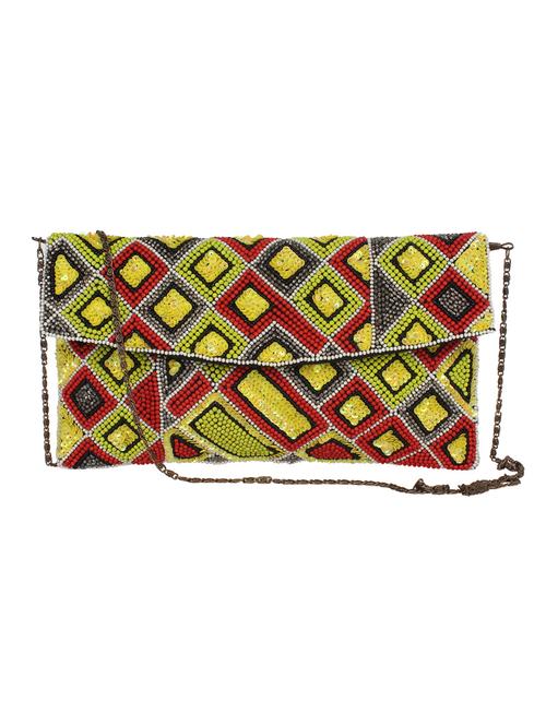 multi-colored bead clutch - 10008126 - Standard Image - 0