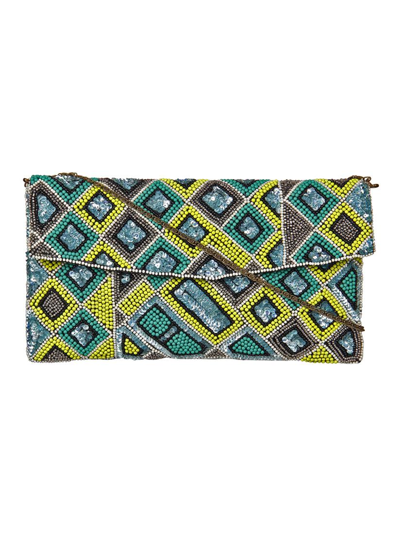 multi-colored bead  clutch - 10008127 -  Zoom Image - 0