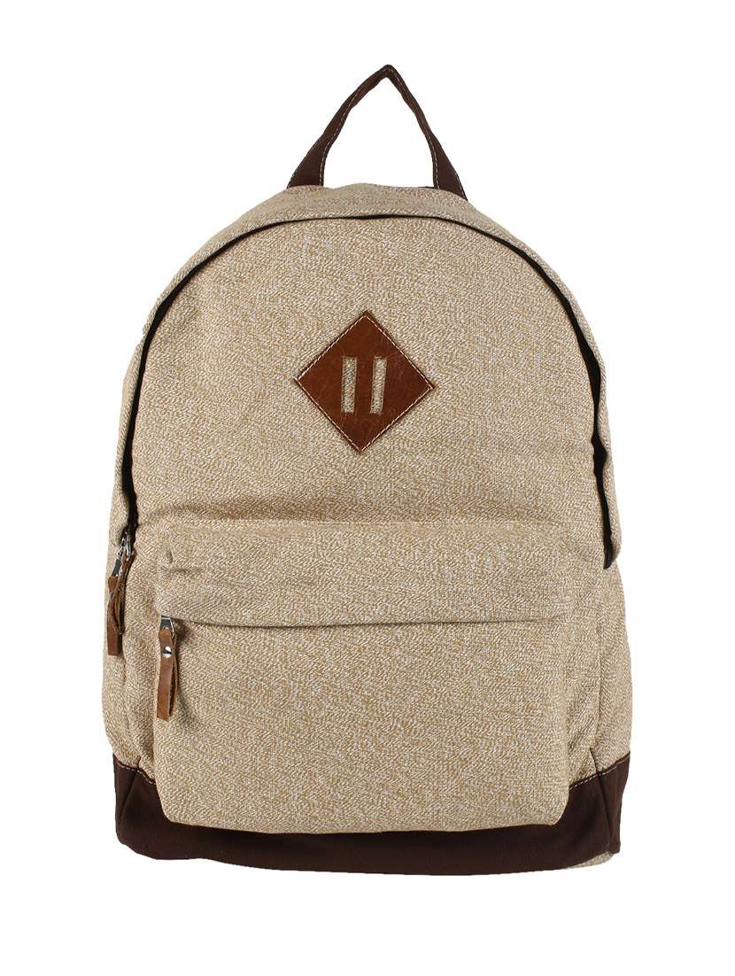 beige polycotton backpack