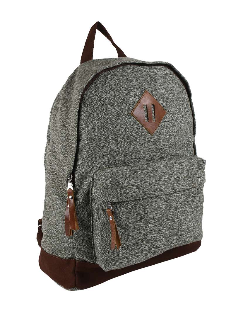 grey polycotton backpack - 10008269 -  Standard Image - 4