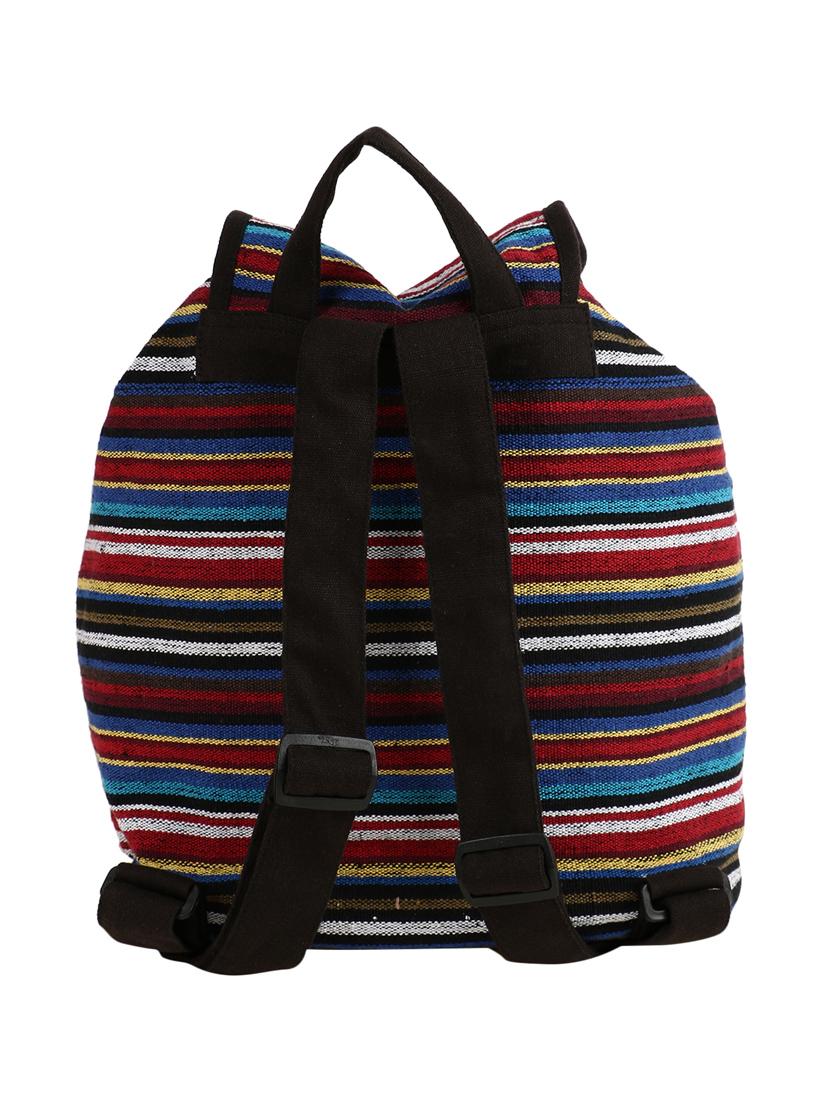 multi-colored canvas backpack - 10008271 - Standard Image - 1