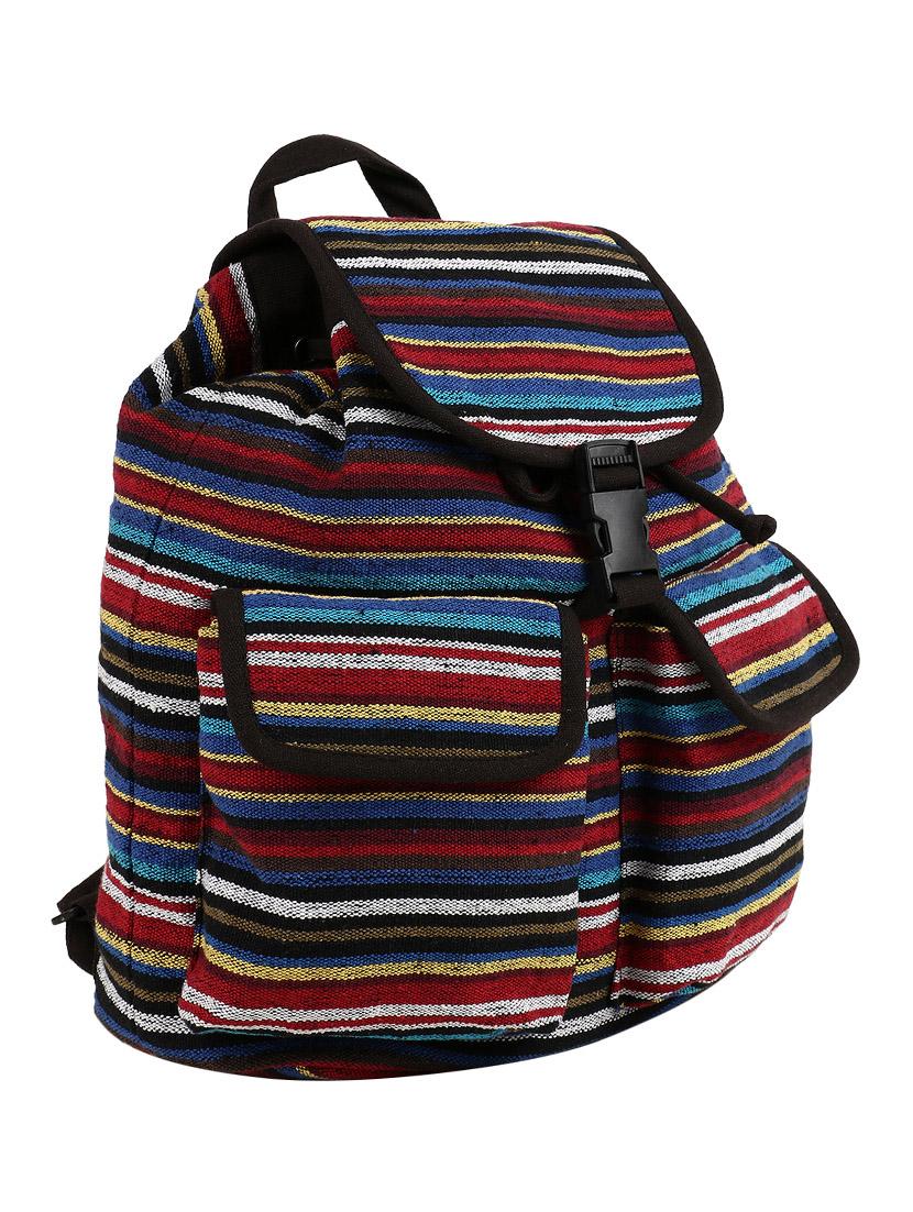 multi-colored canvas backpack - 10008271 - Standard Image - 4
