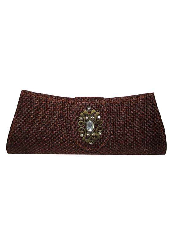 copper jute clutch