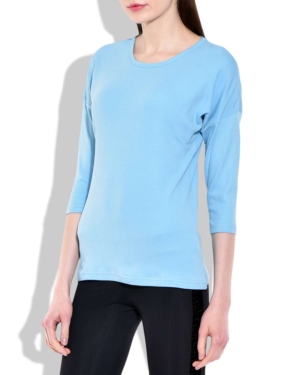 blue cotton regular top - 10012042 -  Standard Image - 1