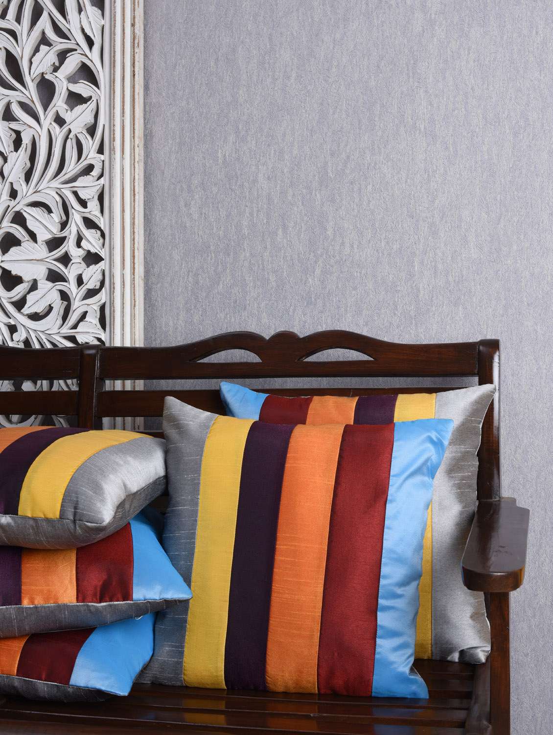 colour block polyster cushion cover