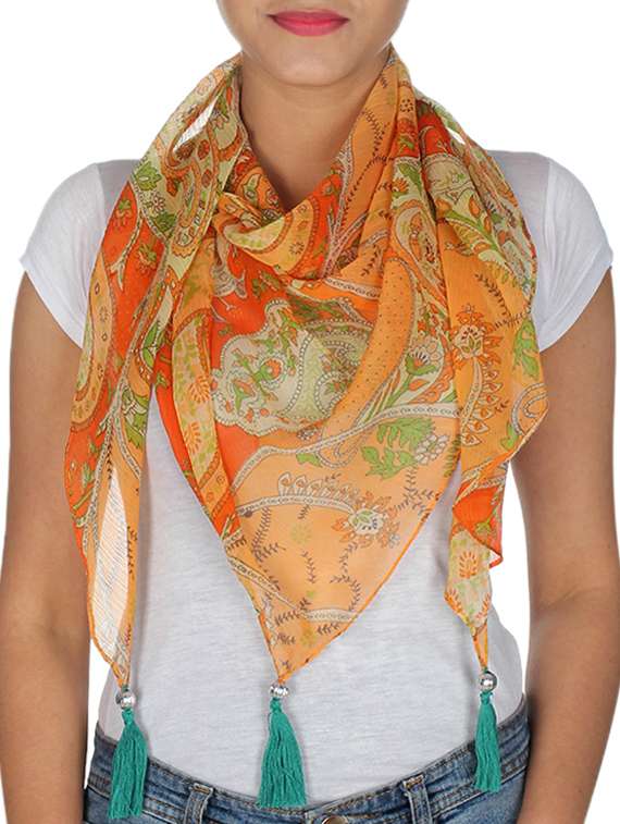 orange chiffon scarf