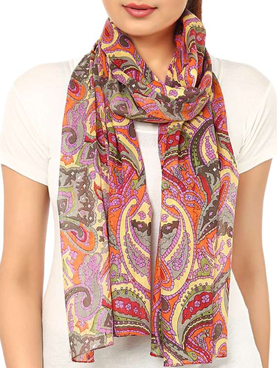 multi colored cotton scarf