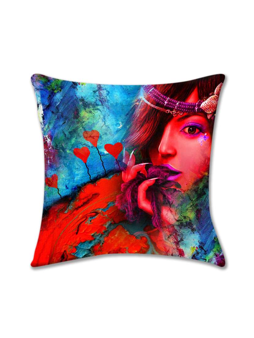 cushion pallete abstract face cushion cover (16x16)