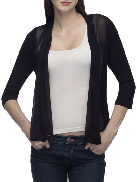 Black Polyster shrug