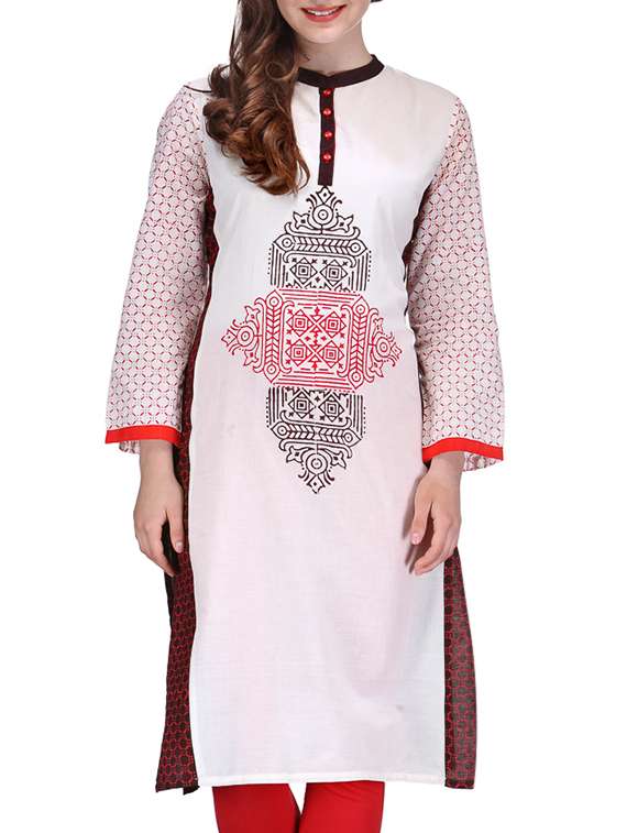 cream cotton kurta
