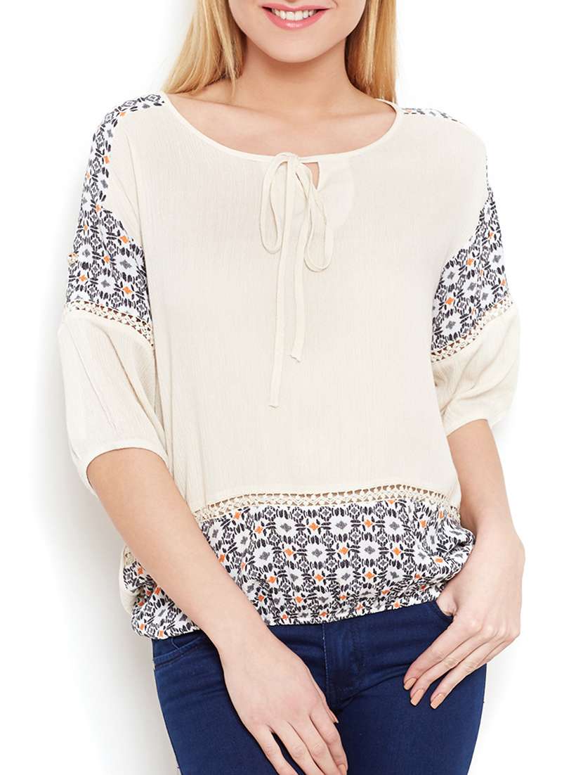 poly rayon blouson top