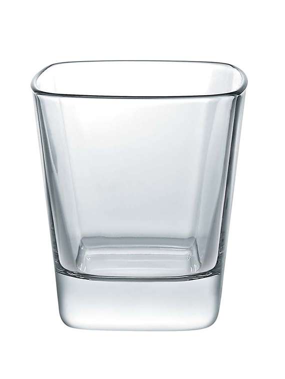 transparent square bottom glass tumbler