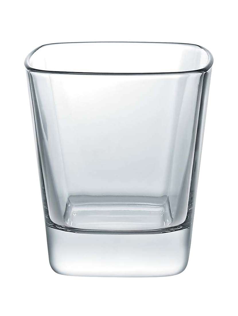 transparent square bottom glass tumbler