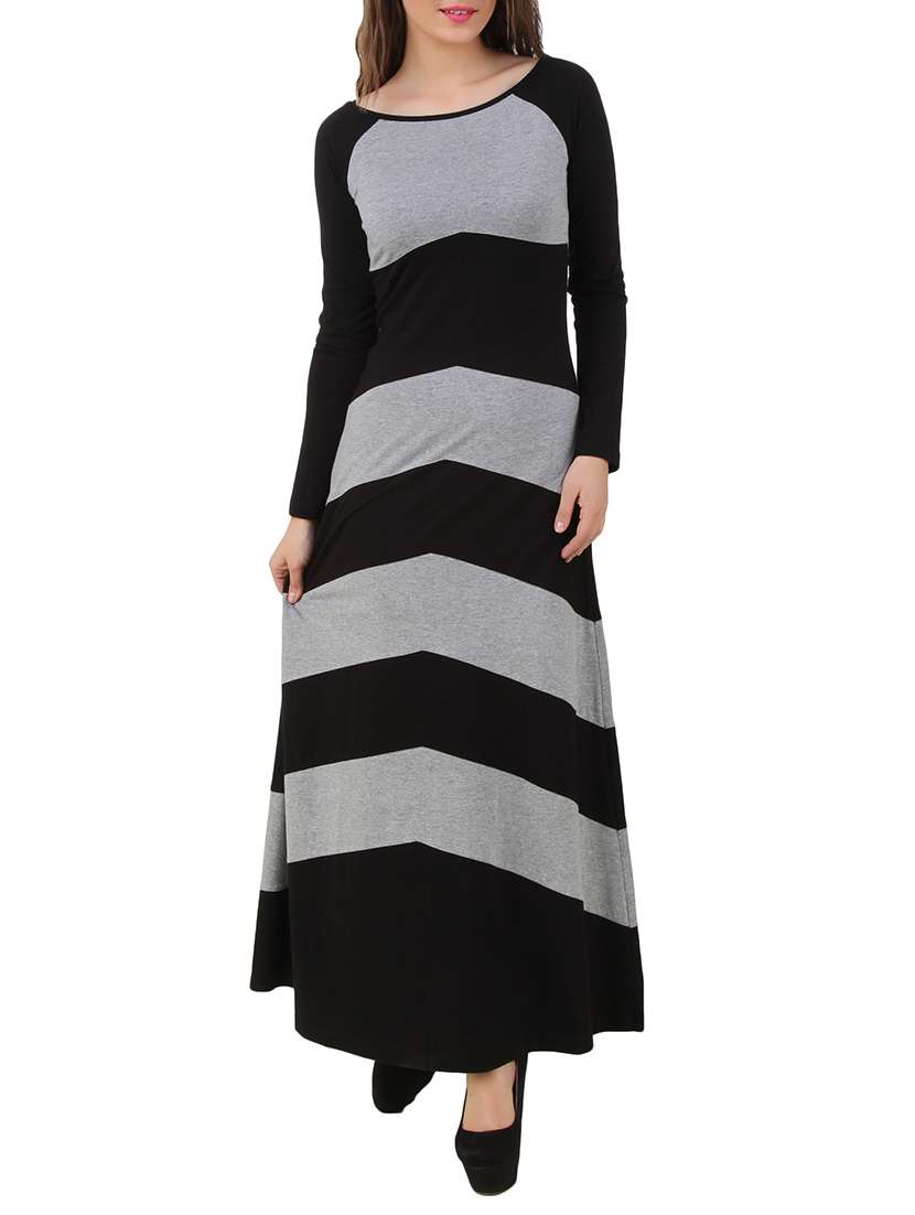 grey cotton blend dress