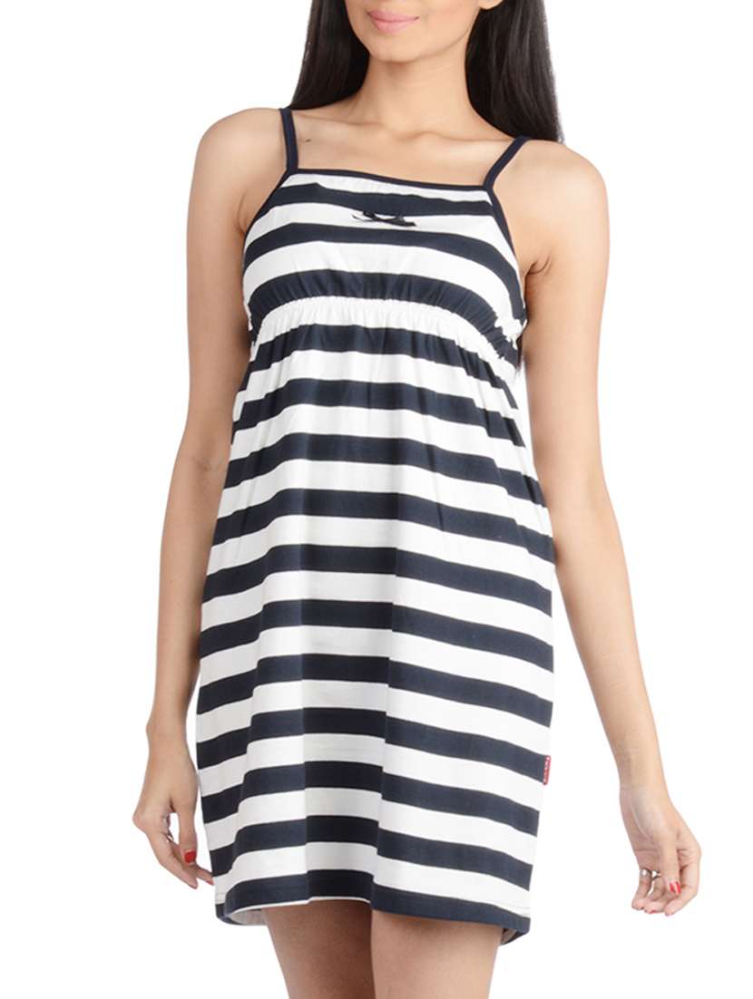 Nautical Striped Spaghetti Strap Nightwear