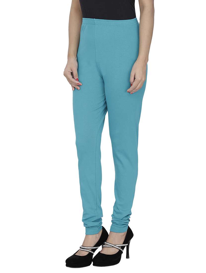 green cotton leggings - 10229580 - Standard Image - 1