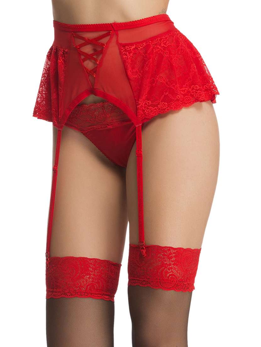 red lace pantyhose