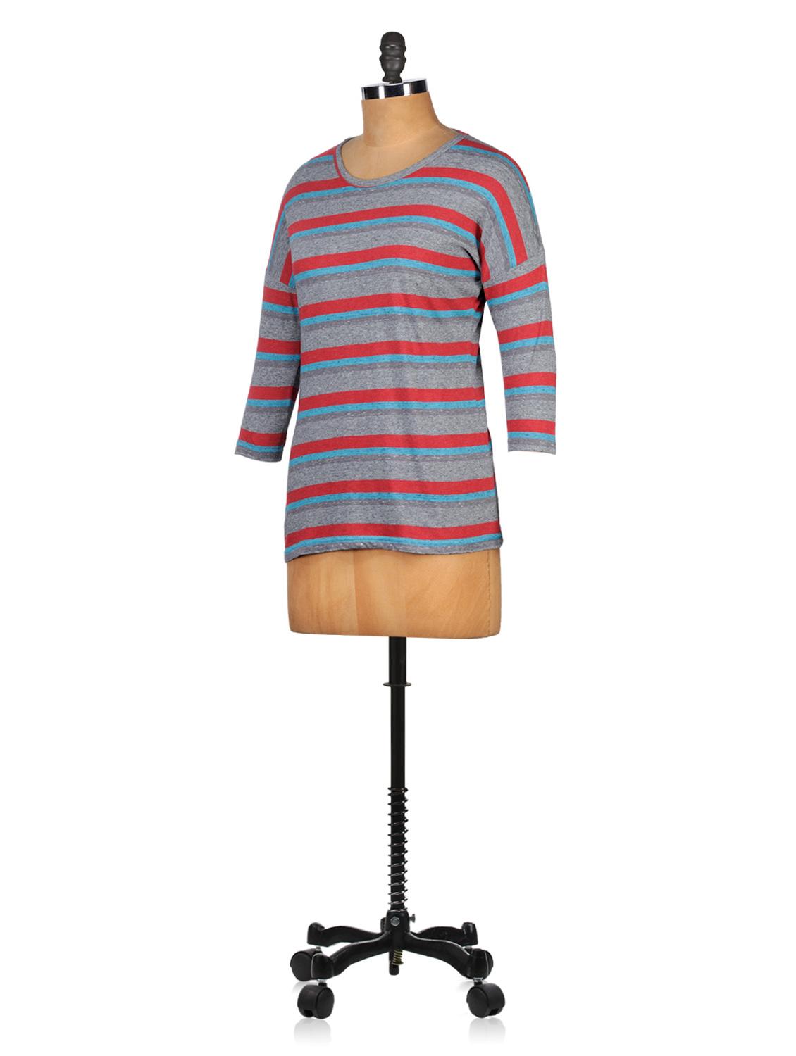 quarter sleeves stripped top - 1024980 - Standard Image - 1