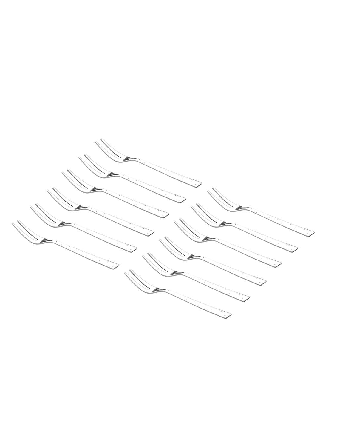 shapes white dot fruit fork 12 pcs.
