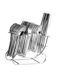 shapes 6Pcs Dinner Spoon, 6 Pcs Dinner Fork,6 Pcs Tea Spoon, 6 Pcs Dinner Knife & 1Pcs R. Stand