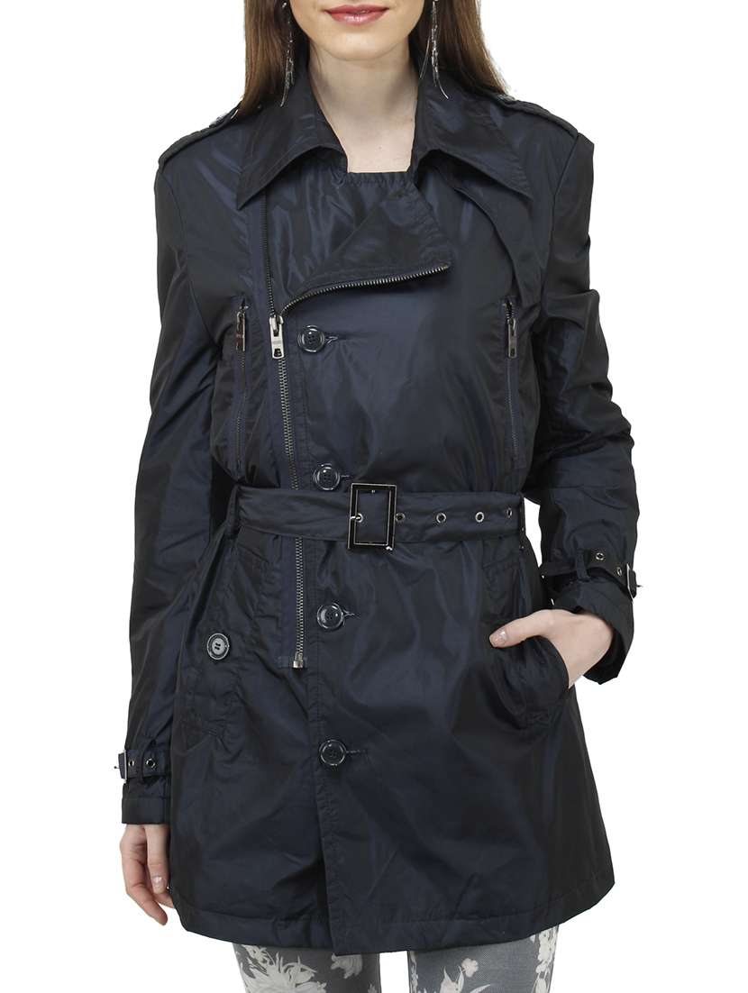 black polyester coat