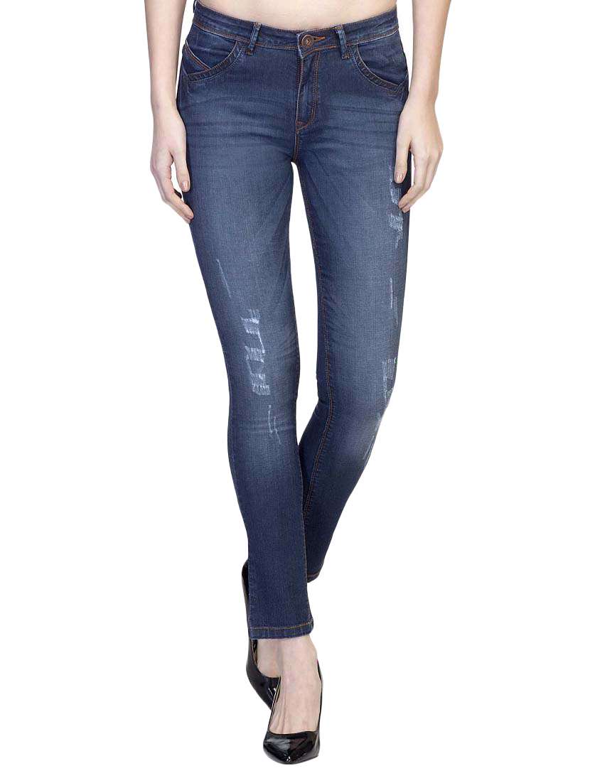 dark blue denim jeans
