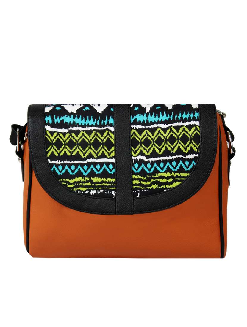 multi printed leatherette slingbag - 10268885 - Zoom Image - 0