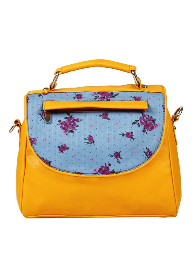 yellow leatherette (pu) handbag - 10268894 - Zoom Image - 0