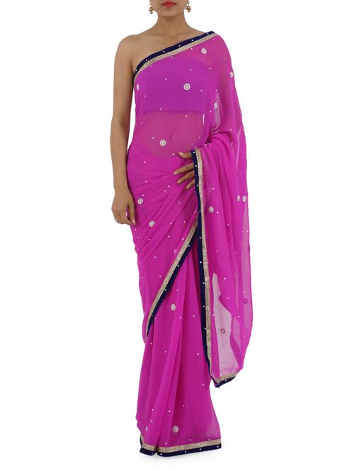 Georgette Hand Work Saree - Bandhni
