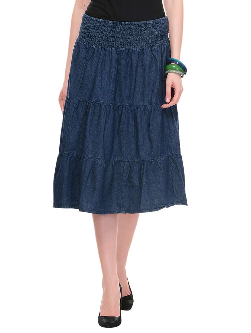 blue denim skirts
