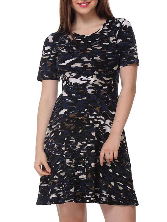 multicolor lycra dress