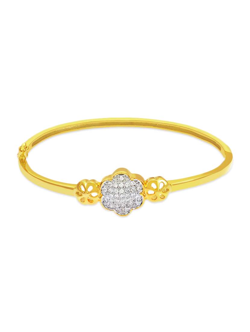 gold , white cz bangle