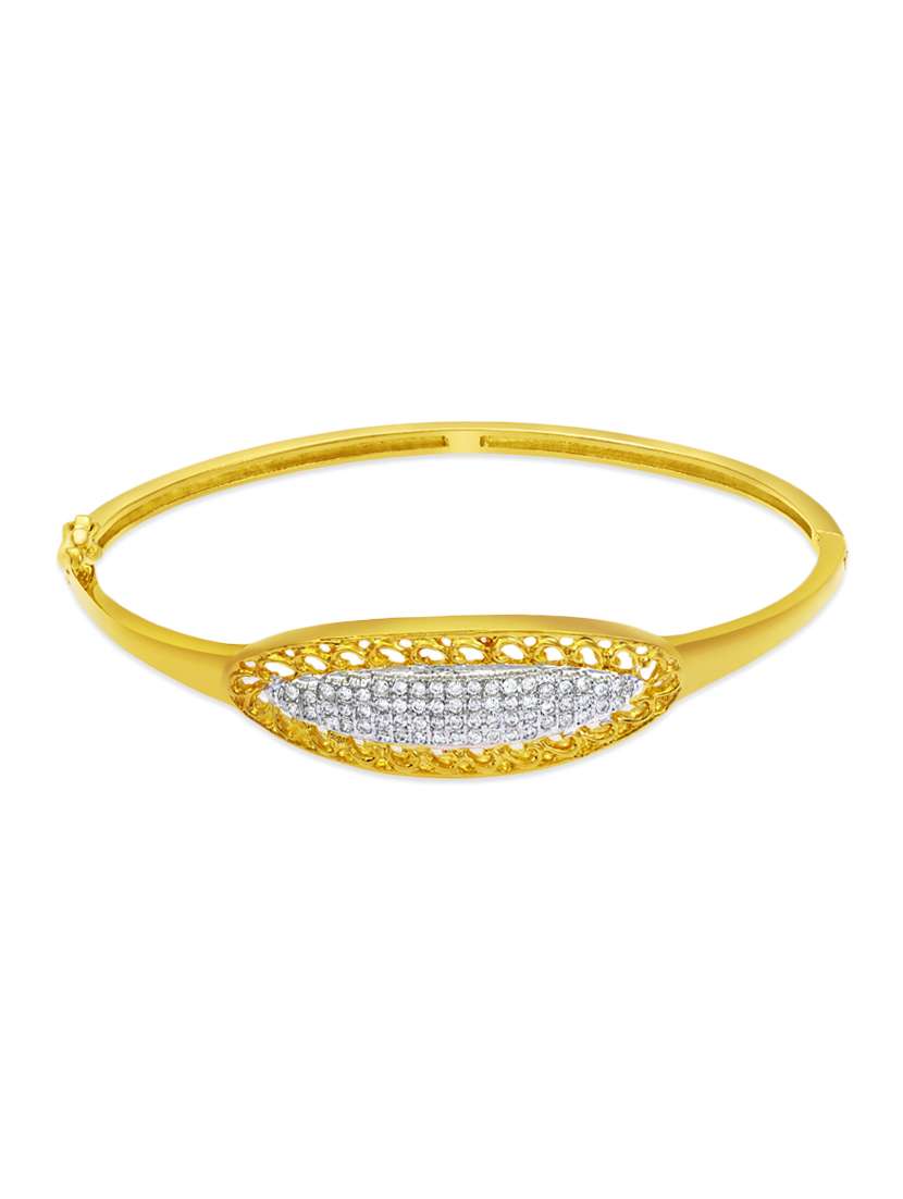 gold , white cz bangle
