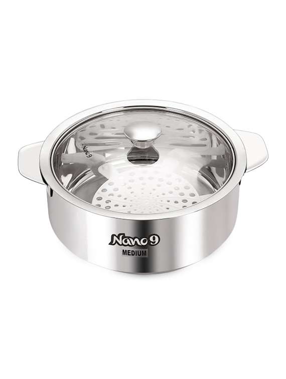 stainless steel insulated chapati casserole 2350ml