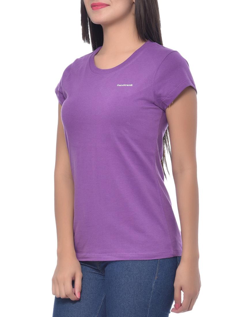 purple cotton tee - 10346479 - Standard Image - 1