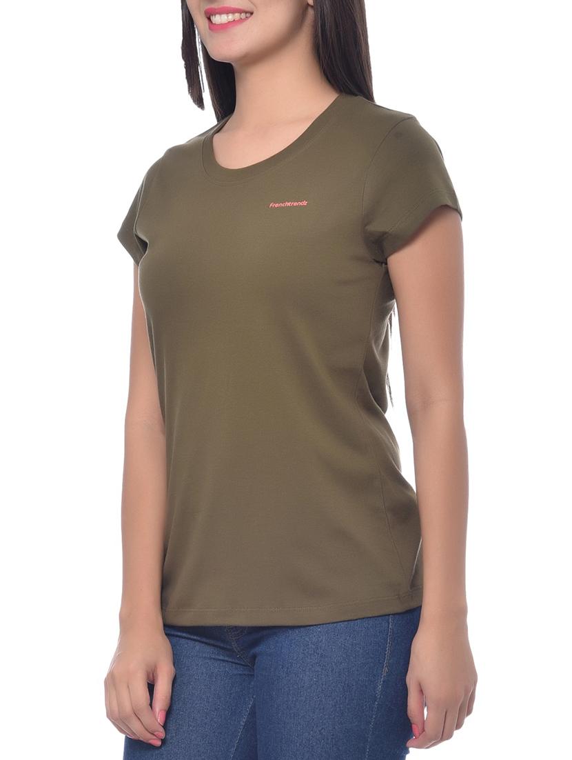 green cotton tee - 10346483 - Standard Image - 1