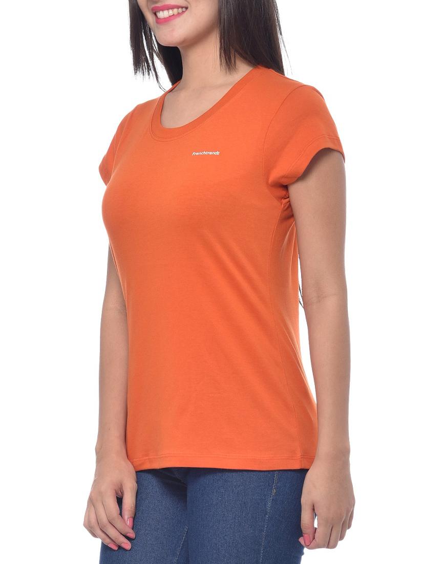 orange cotton tee - 10346484 - Standard Image - 1