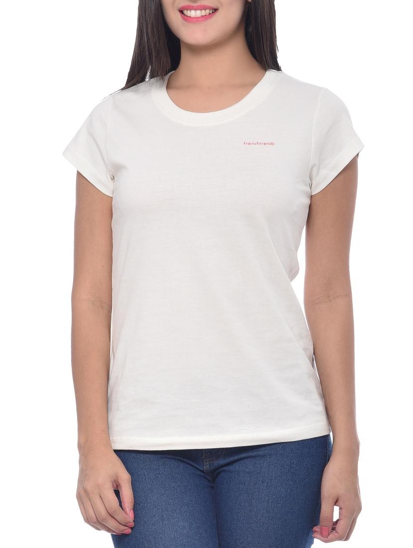 ivory cotton regular tshirt - 10346486 - Zoom Image - 0