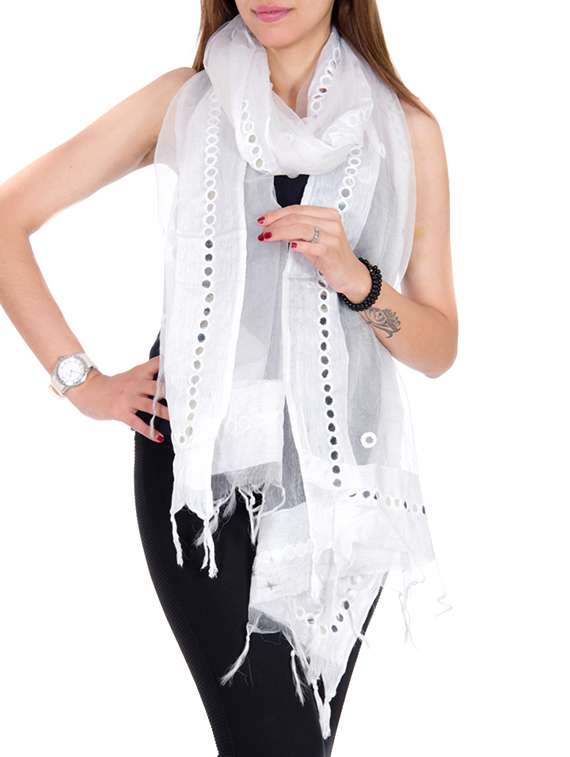 white tissue dupatta