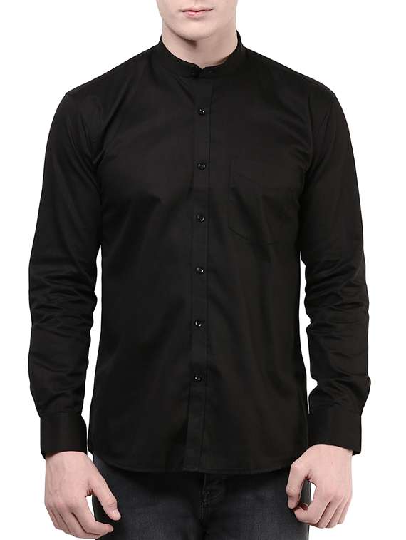 black cotton casual shirt