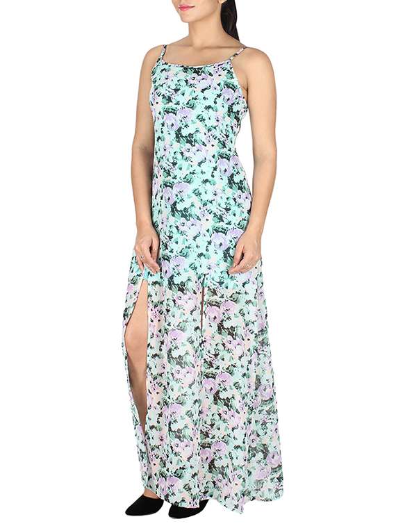 women's fit & flare floral dress - 10443719 - Standard Image - 1