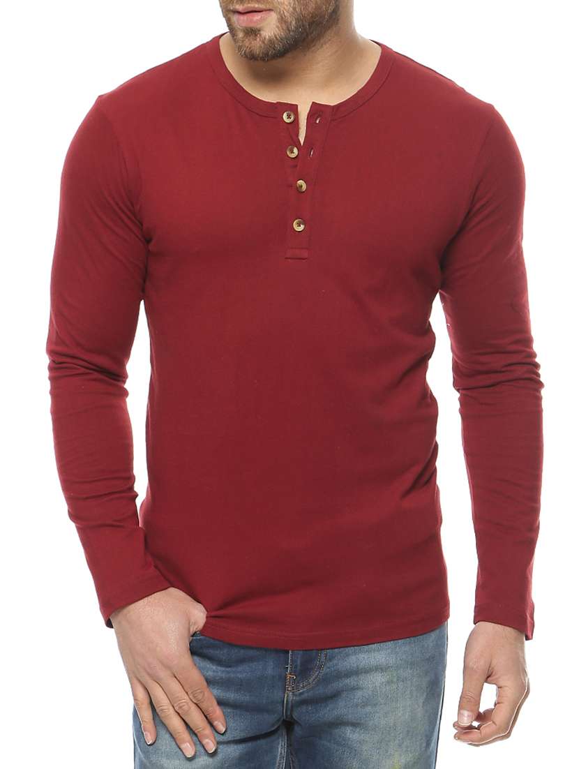 maroon cotton t-shirt