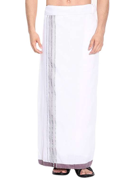 white cotton lungi