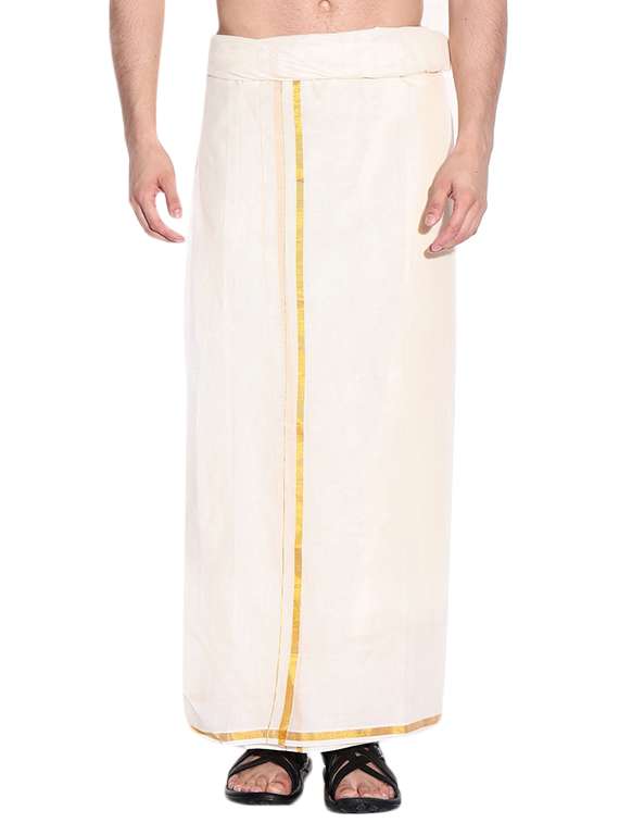 cream cotton dhoti