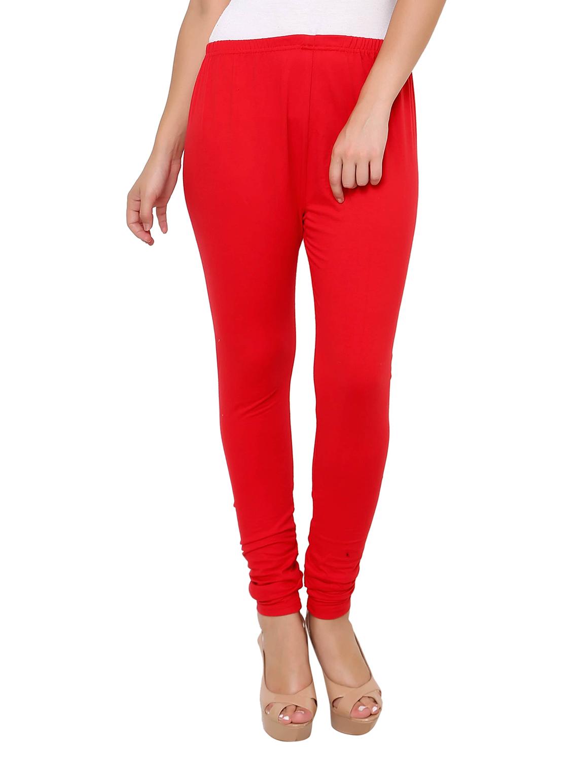 blackred cotton lycra leggings - 10501520 -  Standard Image - 1