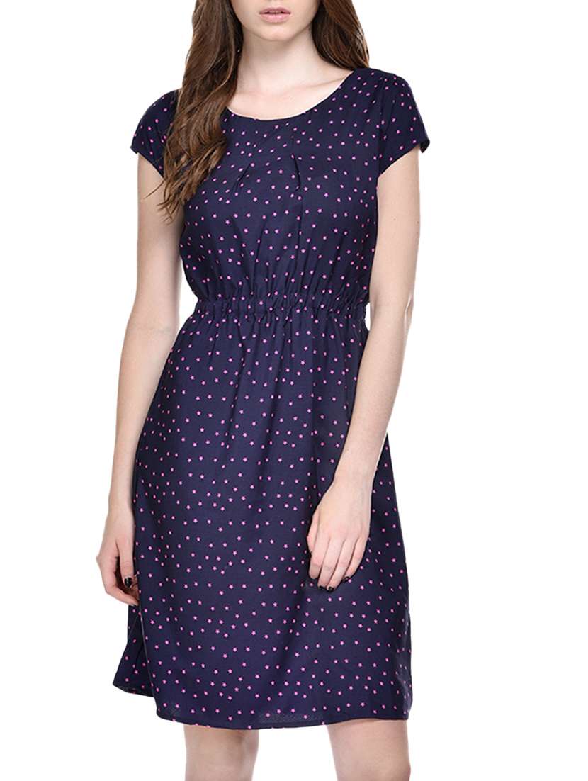 women polka dots a-line dress