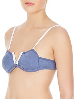 blue cotton bra - 10524048 - Standard Image - 1