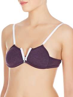 purple cotton bra - 10524060 - Standard Image - 1