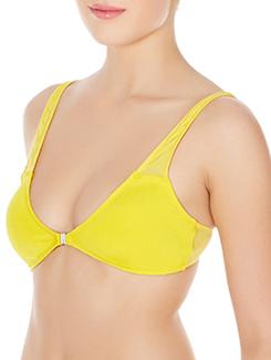yellow polyester bra - 10524090 - Standard Image - 1